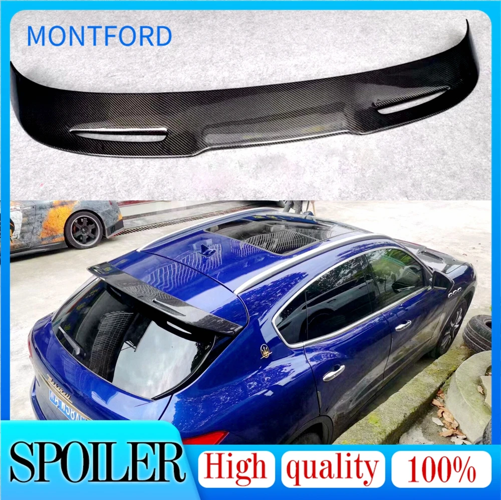 

Carbon Fiber Car Rear Roof Trunk Lip Spoiler Window Wing Lip for Maserati Levante 2016 - 2019 Carbon Spoiler