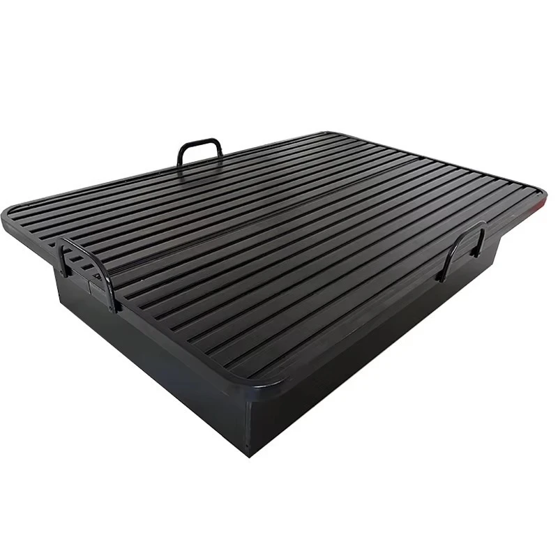 Latest Design Platform Bed Frame Metal Bed Double Queen Hostel Bed Base Black Iron Modern Hotel Furniture Heavy Duty