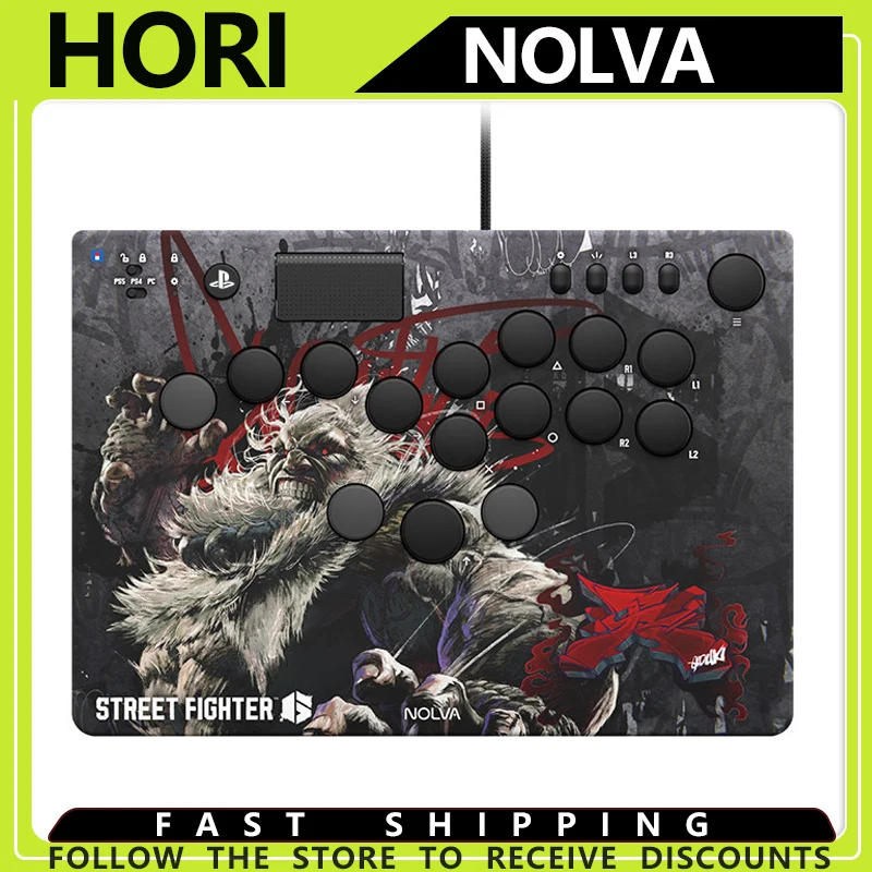 

HORI NOLVA Arcade Controller (Hitbox) Official Licensed for Street Fighter 6 Fighting Game Stick for PS5/PC Chun-Li Edition