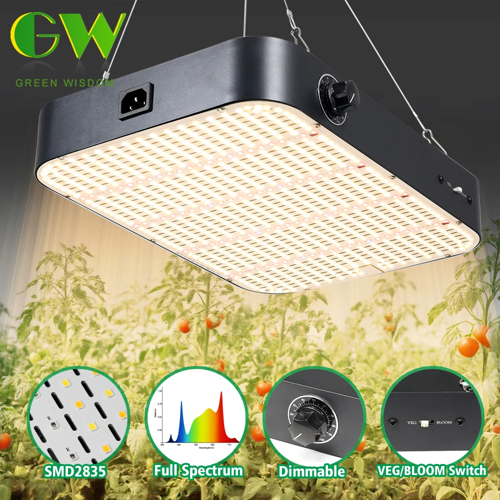 smd2835-フルスペクトル-100w-200w-300w-調光可能-vegとブルームスイッチ-高ppfd-内蔵ファン-独立スイッチ-led育成ライト