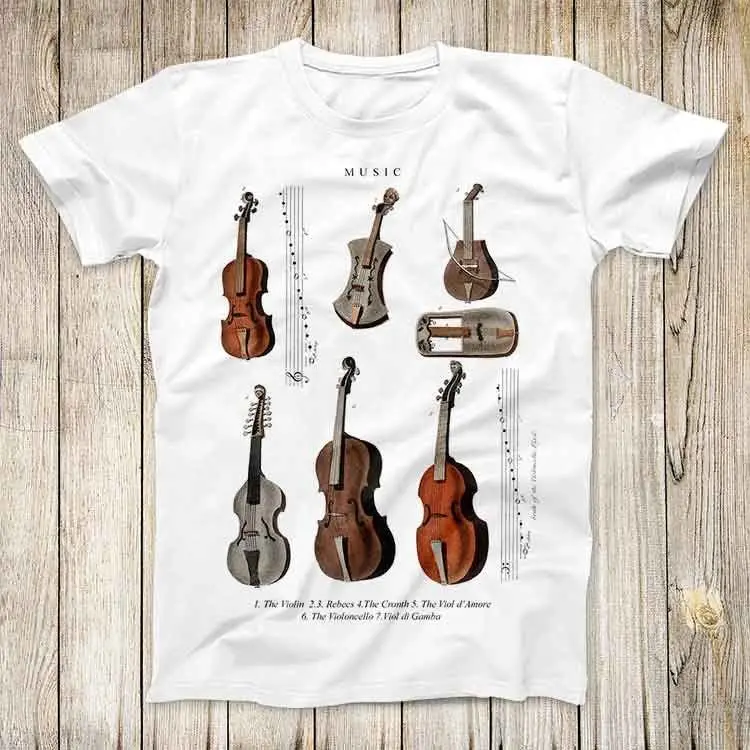 Antique 1930s Classic Vintage Instruments Music Vinyl Top T Shirt Best Cute Mens Women 3022