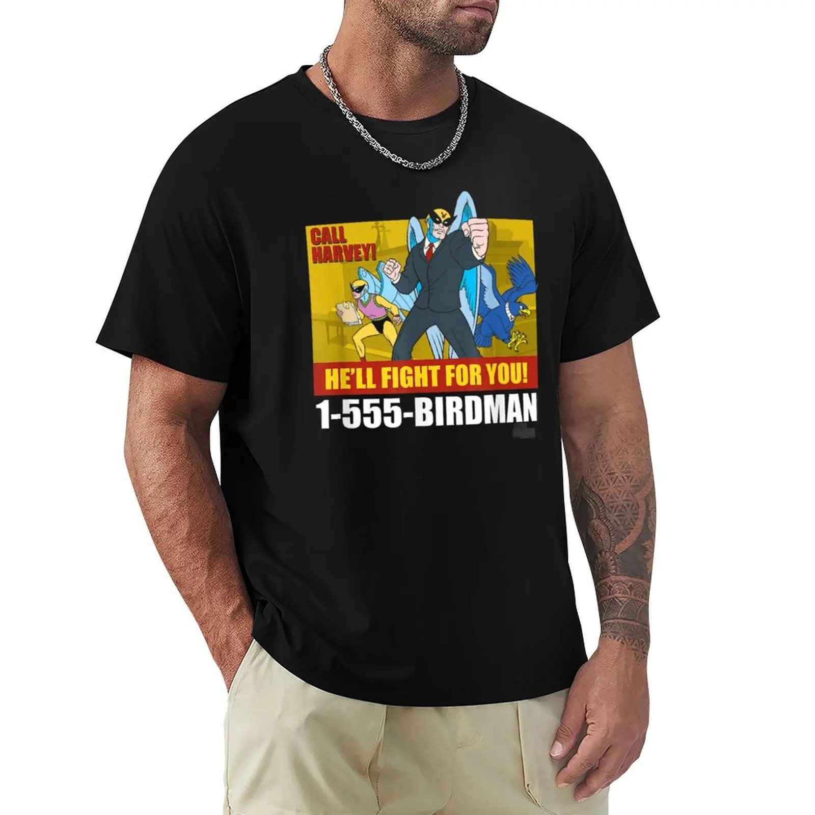 

Harvey Birdman Attorney at Law Birdman Ad T-Shirt T-Shirt custom shirt aesthetic clothes blanks heavyweight t shirts for men