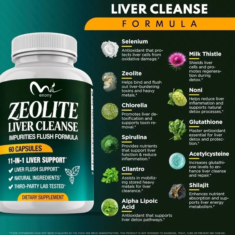 Glutathione Capsules Contain NAC, Chlorella Vulgaris, Spirulina ALA Cilantro, Milk Thistle Eat- Liver Cleansing Health Support