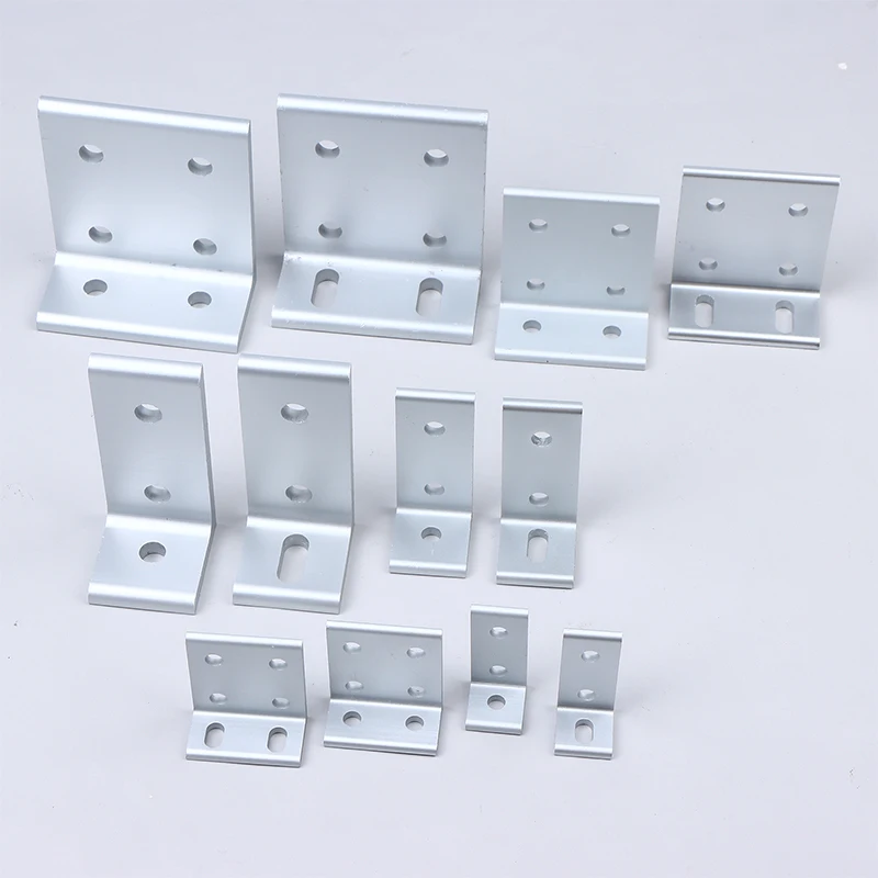 Adjustable Unequal Side 90° Aluminum Right Angle Bracket, Vertical Connector for DIY Frame Assembly