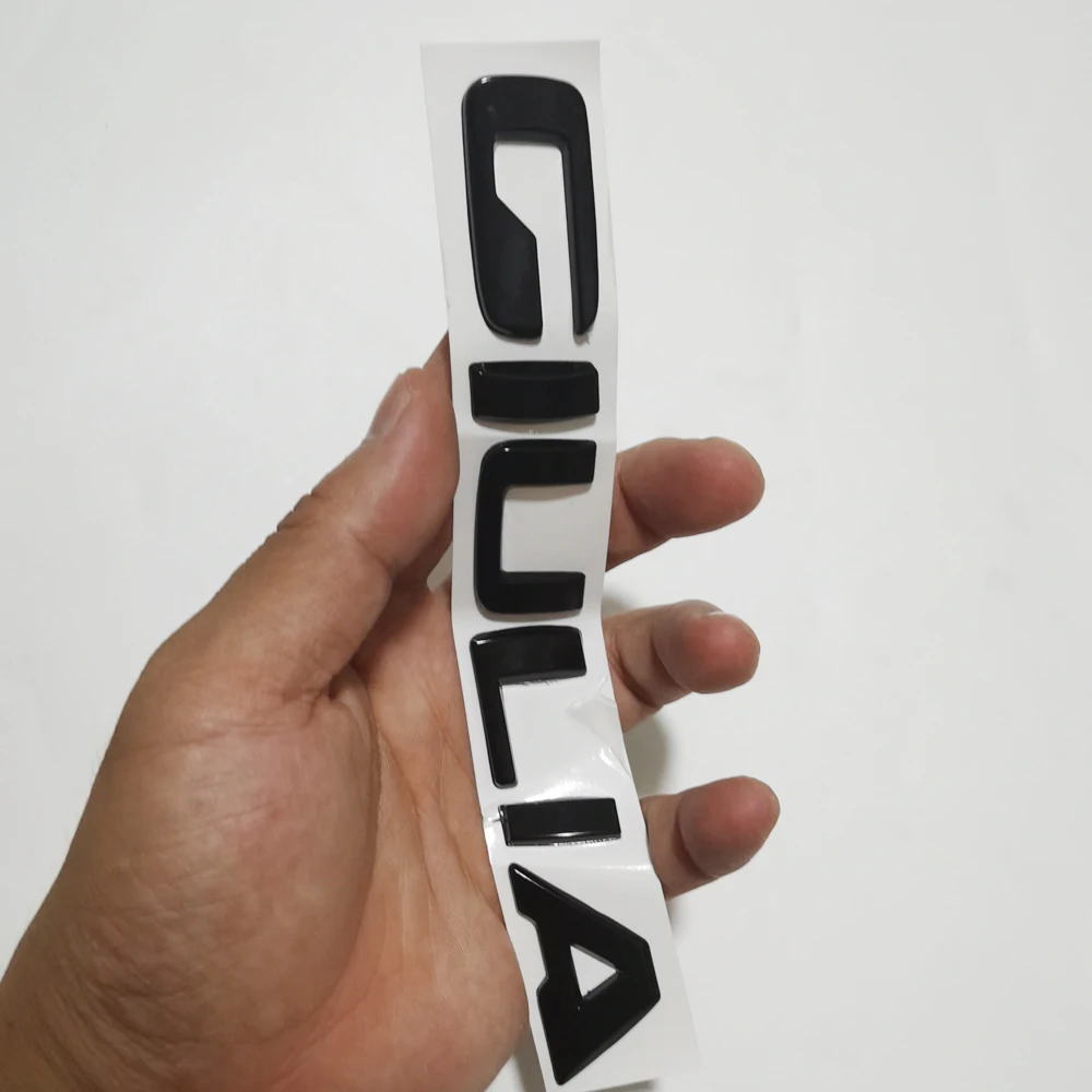 Black GIULIA Rear Badge Sticker ABS GIULIA Trunk Sticker Rear Emblem For Alfa Romeo GIULIA Car Styling Alfa Romeo Trunk Sticker