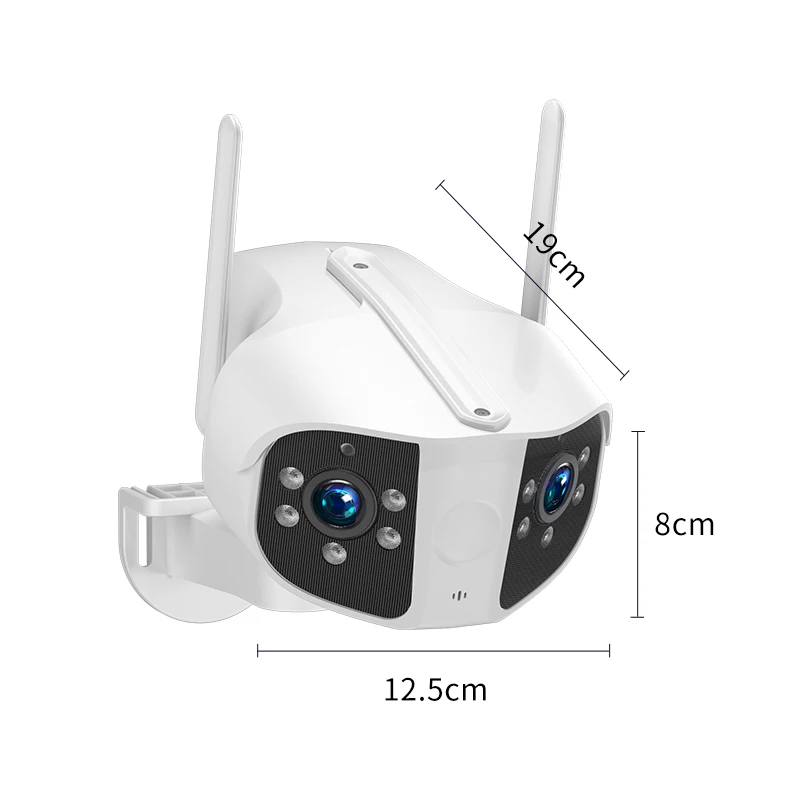 5MP Dual Lens WiFi Surveillance Cameras 4K Full Color Night Vision Security Human Detection Audio Tracking PTZ IP Camera