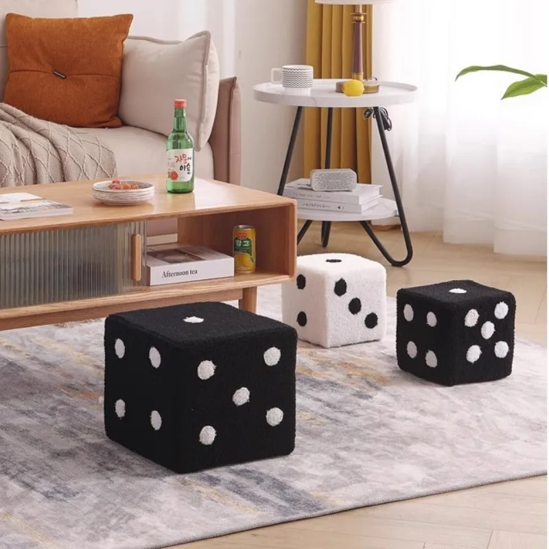 Creative shoe changing stool modern style dice Rubik\'s cube stool entrance creative shoe changing living room sofa stool