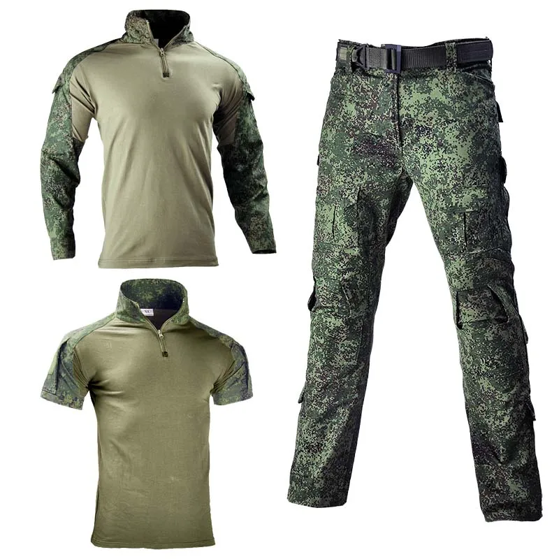 Russia Cp Mannen Tactische Camo Uniform Ons Airsoft Paintball Training Kleding Combat Shirt Cargo Broek Met Pads Safari