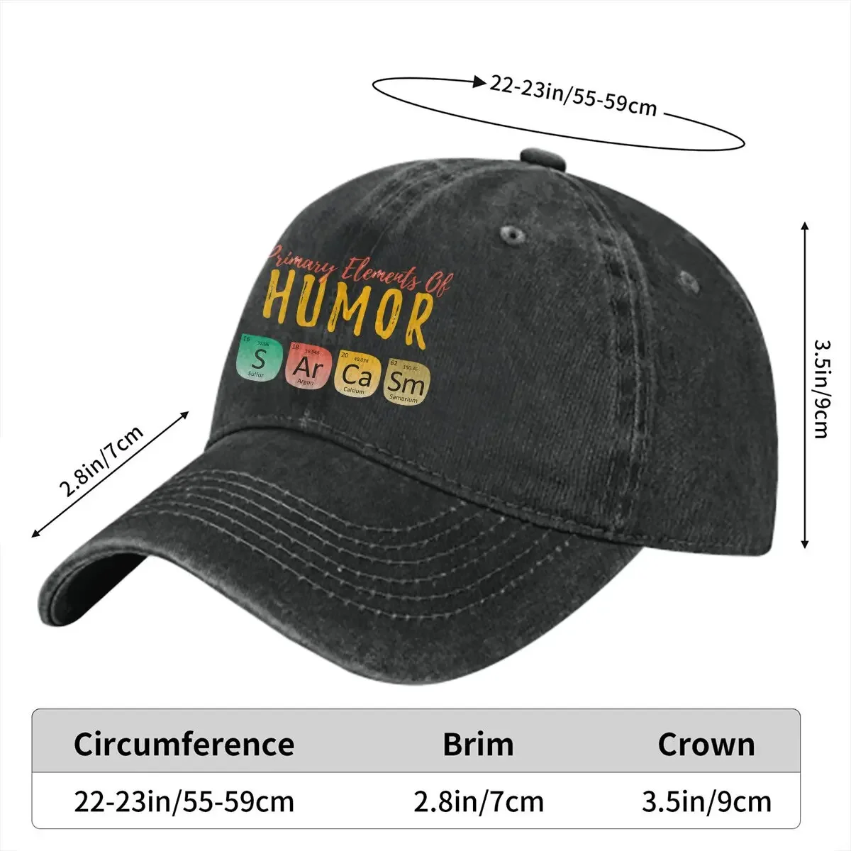 Sarcasm Yellow Baseball Caps Summer Sports Cap Primary Elements Sun Shade Hats for Men Women