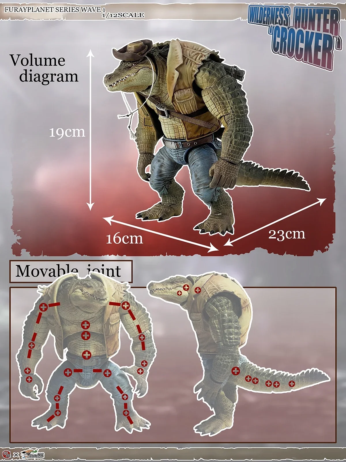 

1/12 Jiang Meng Action Figure Furayplanet Series Wave 1 Wilderness Hunter Crocker 23cm Pvc Anime Model Free Shipping Christmas G