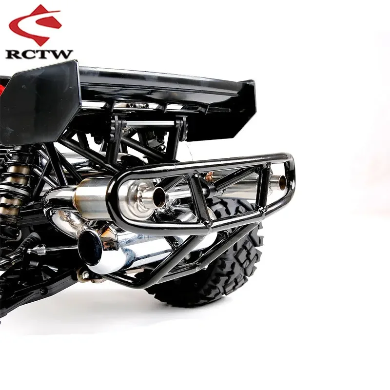 23CC ~ 45CC Engines 2 Hole Exhaust Pipe Silencer Pipe for 1/5 Rc Car Hpi Rofun Baha Km Rovan Baja 5b Truck Upgrade Parts