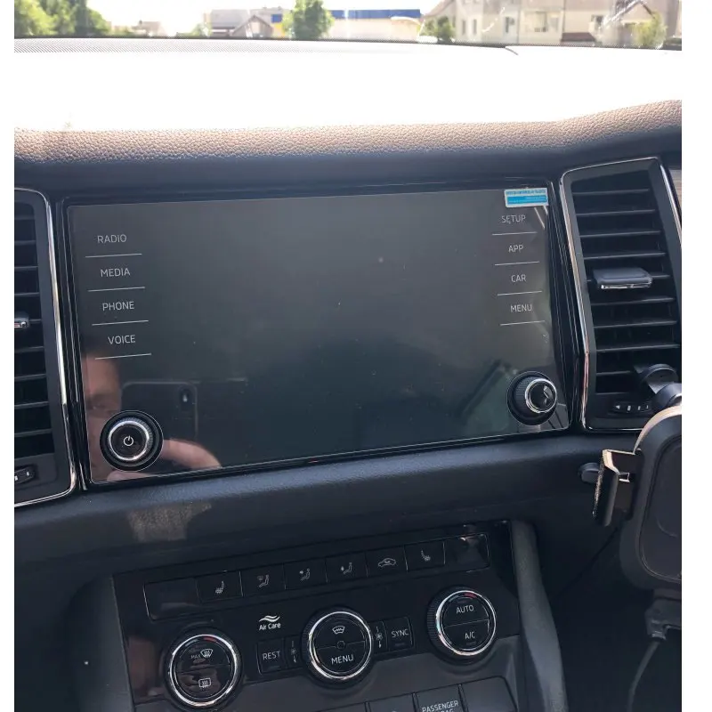 8 cali dla Skoda Kodiaq Karoq 2017 2018 Nawigacja samochodowa GPS Szkło hartowane Ochrona ekranu Stylizacja samochodu Akcesoria do wnętrz samochodowych