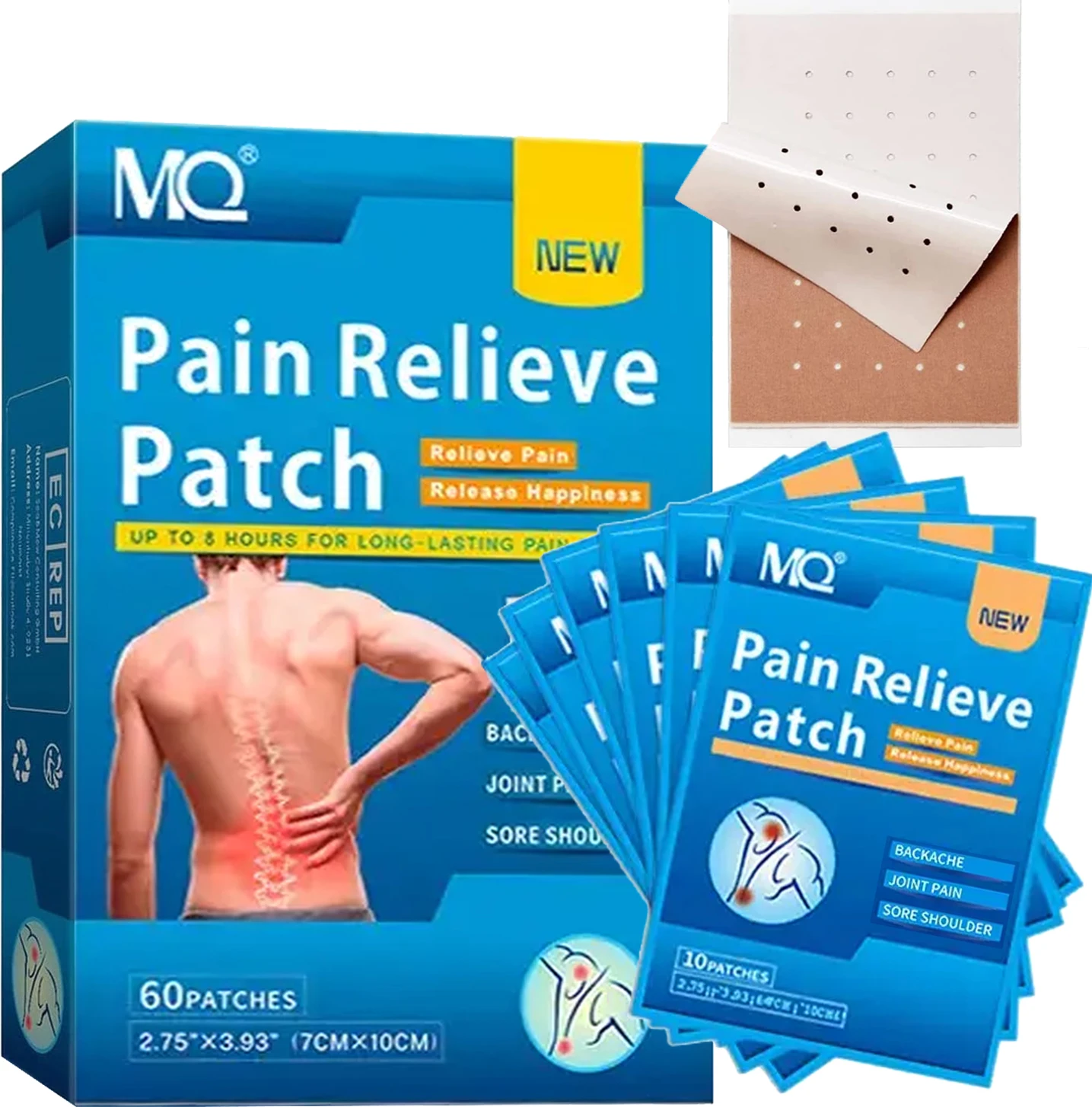 

MQ 60Pcs Heat Patches, Arthritis Herbal Heat Patches, Patches for Fast-Acting Patches Long Lasting Deep muscle relaxation