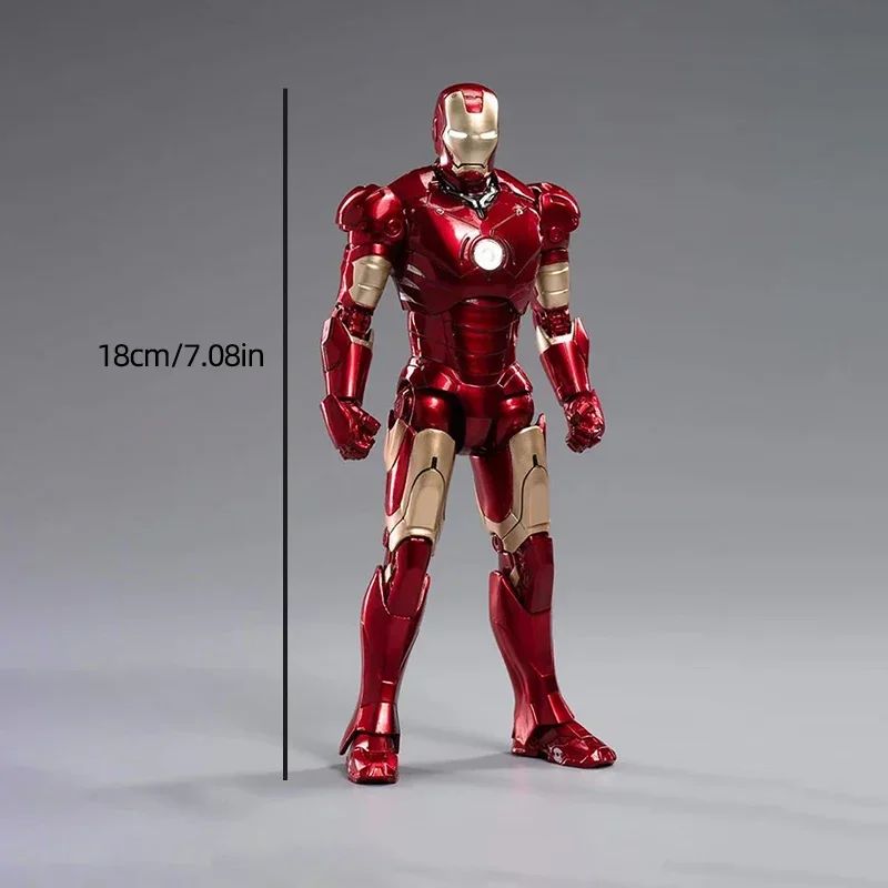 ZD Toys Iron Man MK3 Model 7inches Action Figures Tony Stark Iron Man 1/10 Avengers Genuinely Collect Model Ornaments Boy Gifts