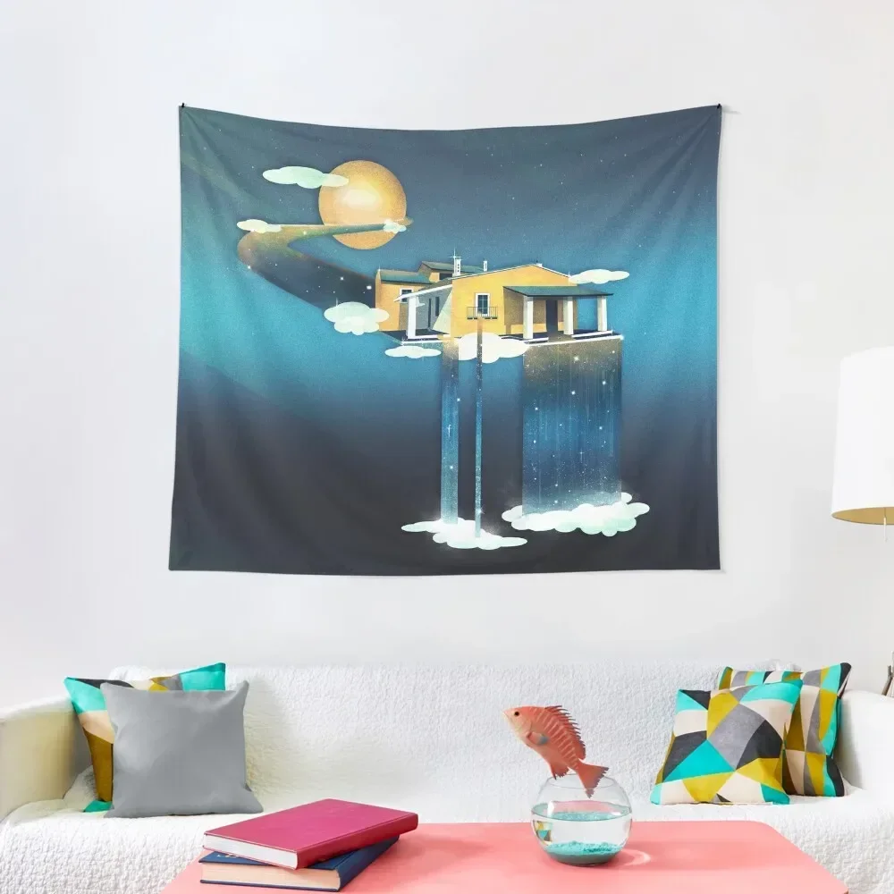 Castle in Heaven Tapestry Wall Decoration Items Funny Bedrooms Decor Tapestry