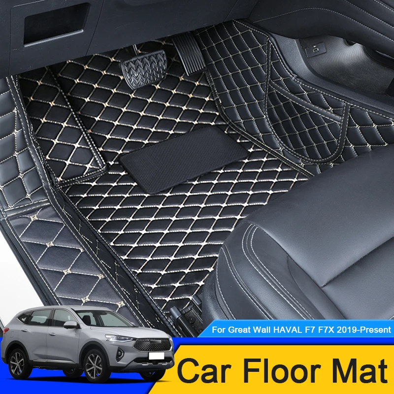 

Car Wire Foot Mat For Great Wall GWM Haval F7 F7X 2019-2025 PU Leather Waterproof Wear Resistant Anti-Dirty Floor Mats Accessory