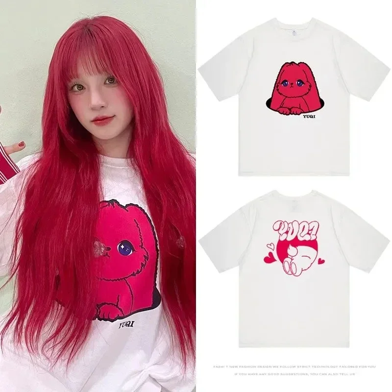 

KPOP (G)I-DLE GIDLE YUQi Minnie Same Short Sleeve T Shirt Women Men Aesthetic Graphic Tshirt Cotton Tees Oversized Clothes