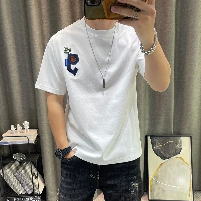 Men's Casual Short Sleeve Tee 2026 Summer Collection Loose Fit Cartoon Graphic Shirt