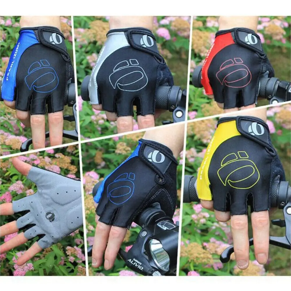 High Quality Half Finger Cycling Gloves Fingerless Silicone Padded Riding Gloves Elasticity Breathable Sports Gloves Men