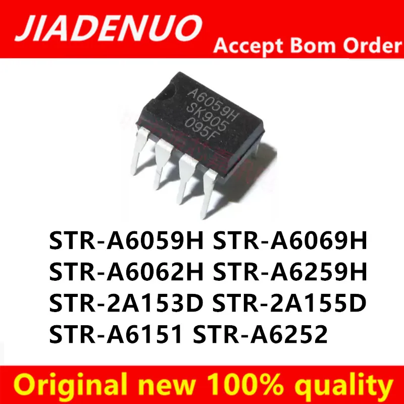 (5piece)100% New STR-A6059H STR-A6069H STR-A6062H STR-A6259H STR-2A153D STR-2A155D STR-A6151 STR-A6252 DIP-8 Chipset
