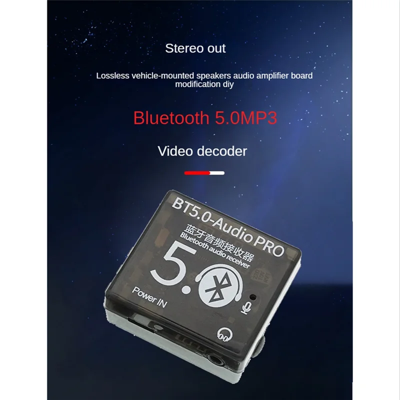 New-Diy Audio Receiver MP3 Bluetooth Decoder Lossless Car Speaker Audio Amplifier Board With Case 3.7V-5V