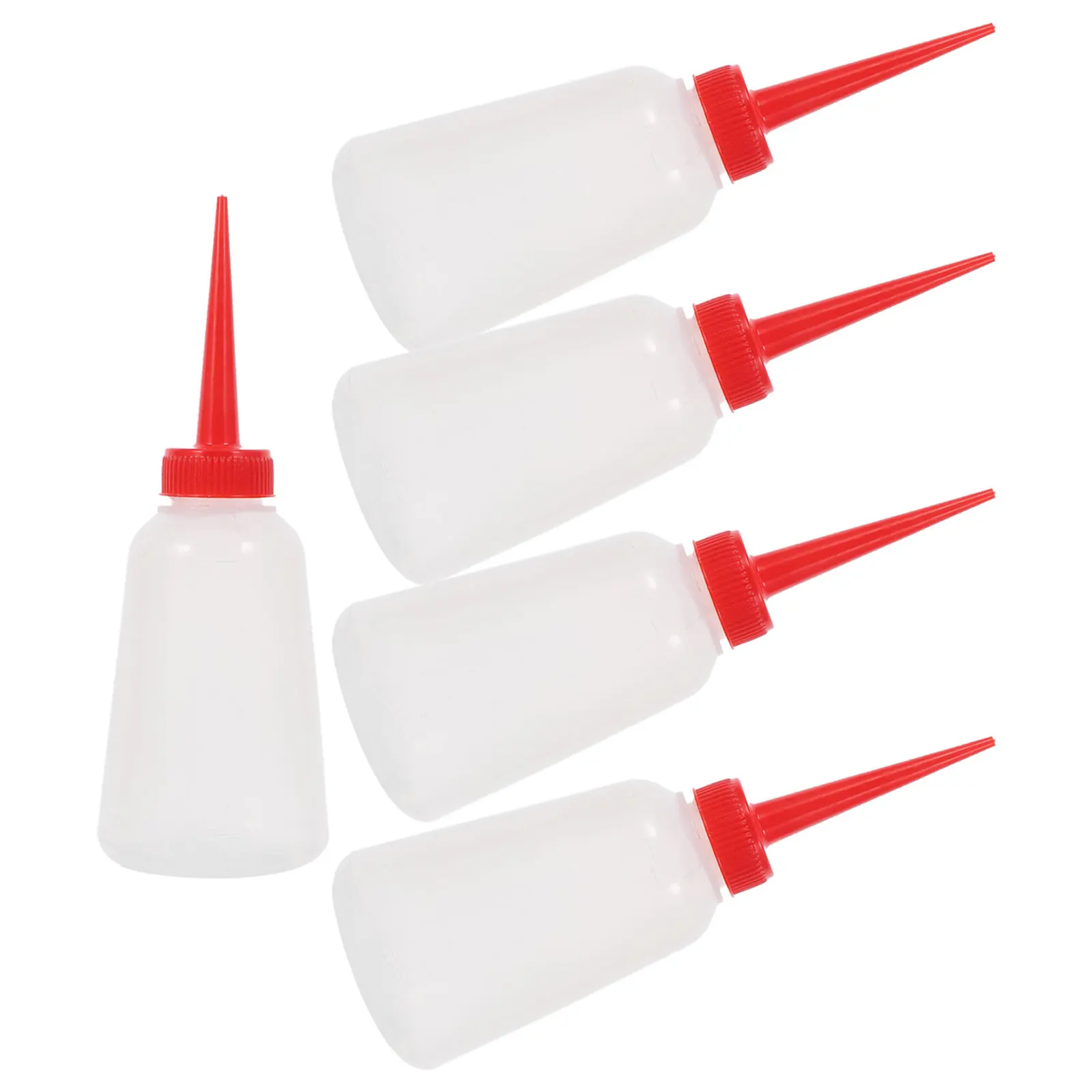 5Pcs Sewing Machine Oil Bottle 250Ml Plastic Long Nozzle Oiler Accurate Embroidery Oil Applicator Power Tool Oiler Sewing
