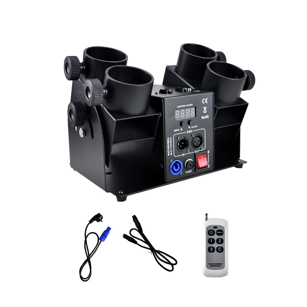 Stage Effects 4 Head 1 Head Confetti Machine DMX512 Streamer Launcher Concierge Flower Machine for Wedding Party