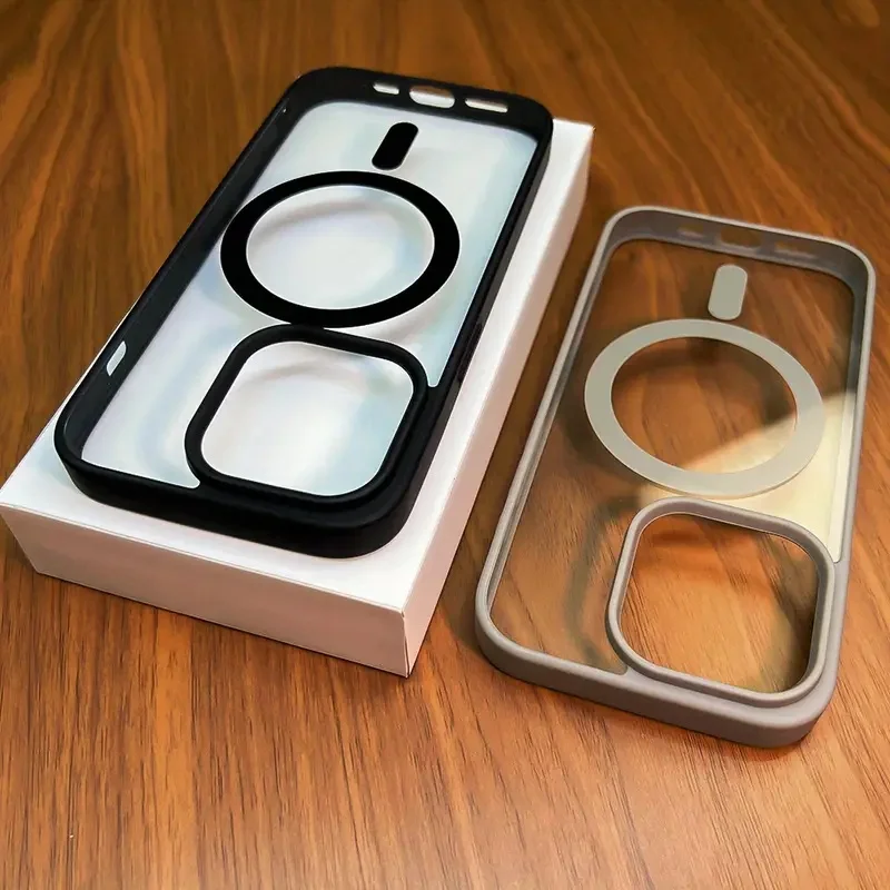 Original Magnetic For Magsafe Cases For iPhone 16 14 15 Pro Max Transparent Wireless Charge Case Shockproof PC Cover Accessories image 5