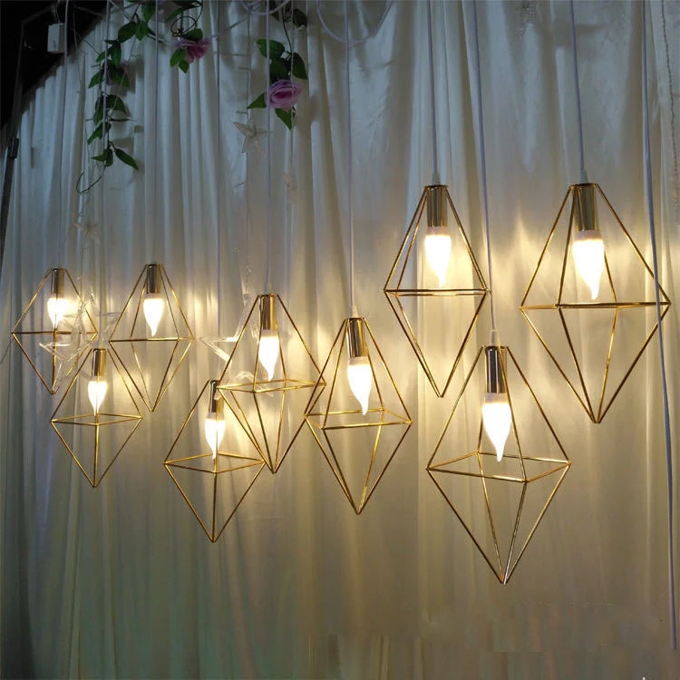 

Ceiling88 Modern Geometric light sets for wedding party stage hanging lights decorative