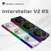 Ventilador con cubierta ARGB de 120 mm con espejo infinito de doble cara sin cable de 360 mm para enfriador de agua de computadora |   Leopardo de la selva interestelar V2RS