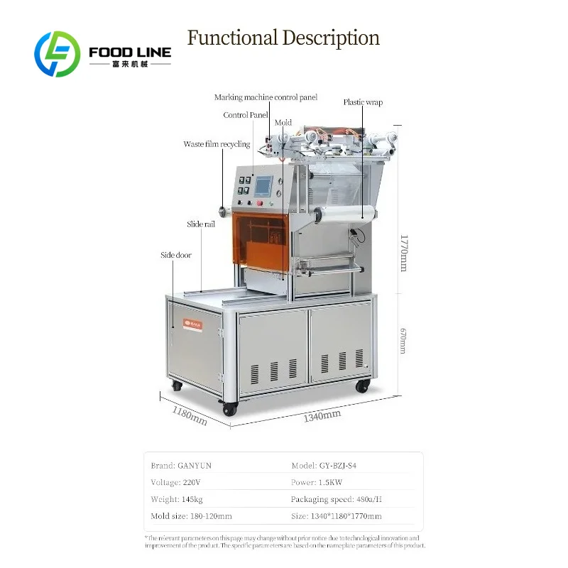 Modified Atmosphere Packaging Machine Gas Flushing Equipment for Food Beverage Fruits Vegetables with Auto Filling Wrapping