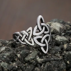Fashion Simple Viking Celtics Knot Ring for Men Women Punk 316L Stainless Steel Viking Couple Rings Jewelry Gift Dropshipping