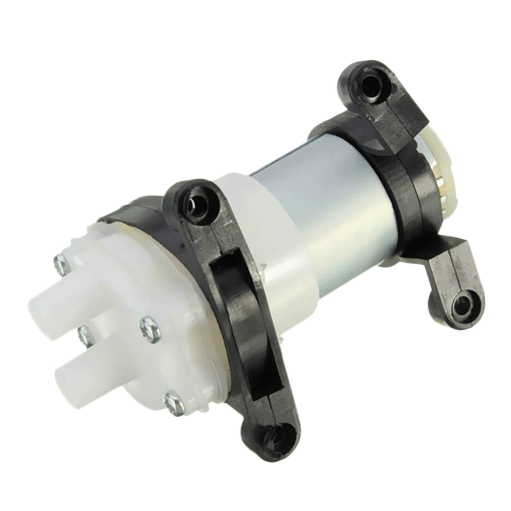 DC 385 Diaphragm Water Suction Pump Adjustable Flow Acrylic Mini Pump for Model Making and Pool Equipment