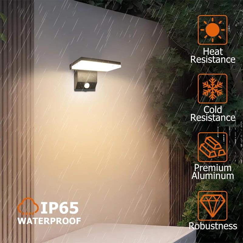 الحديثة في الهواء الطلق الجدار مصباح LED مقاوم للماء IP65 الاستشعار أضواء الجدار حديقة فناء شرفة الممر الشرفة غرفة نوم مصابيح داخلية #3