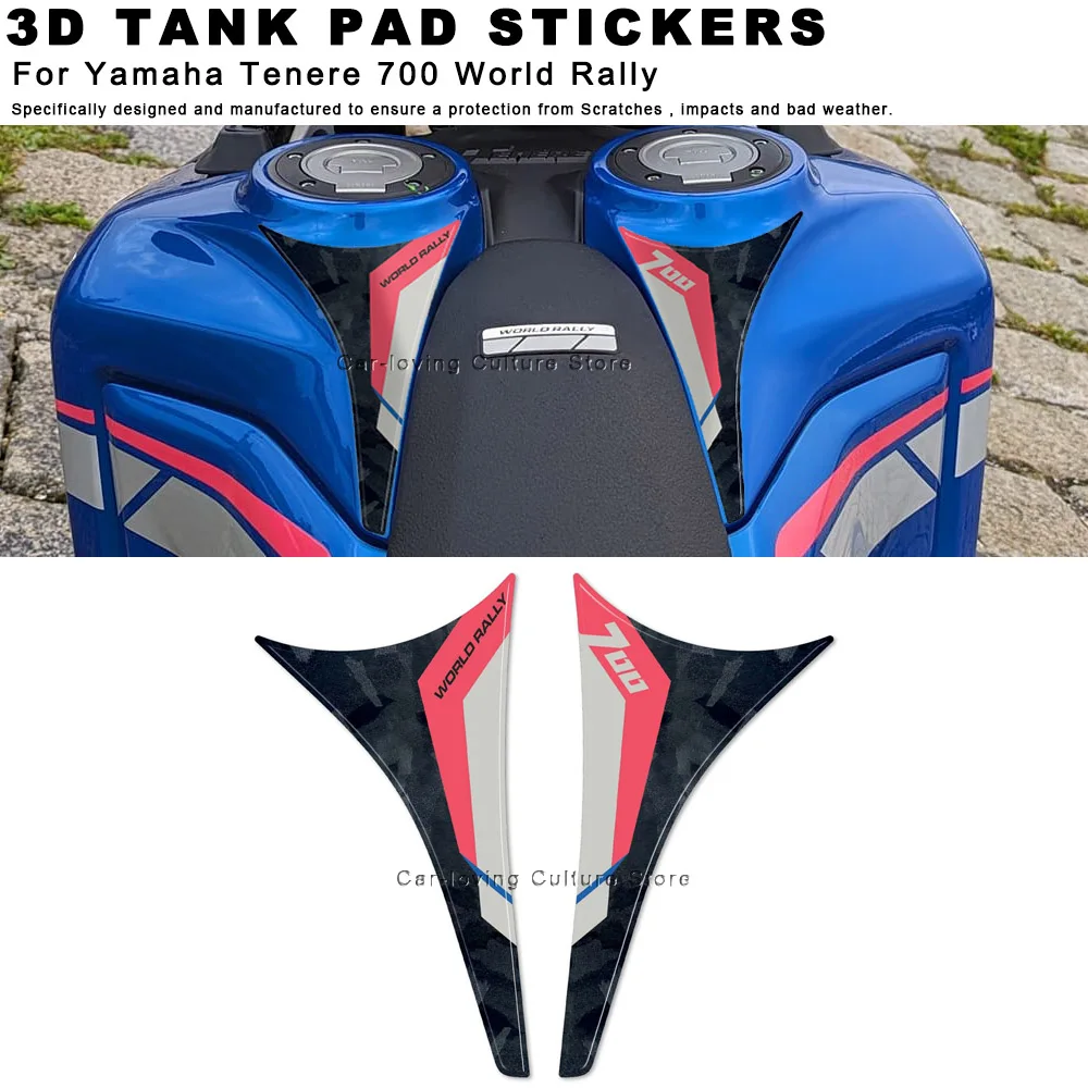 Pegatina protectora impermeable para motocicleta, pegatina decorativa 3D para Yamaha Tenere 700 World Rally