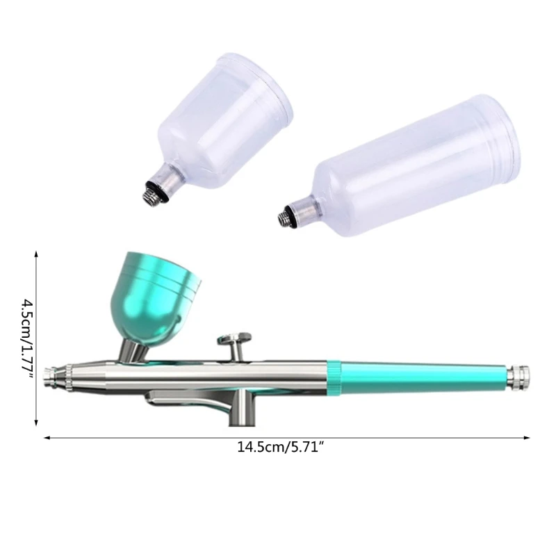 Imagem -02 - Single Action Airbrush Gravity Feed Pistolas de Pintura Decoração do Bolo Nail Art Manicure Model Tattooing Car Paint Tools 03 mm