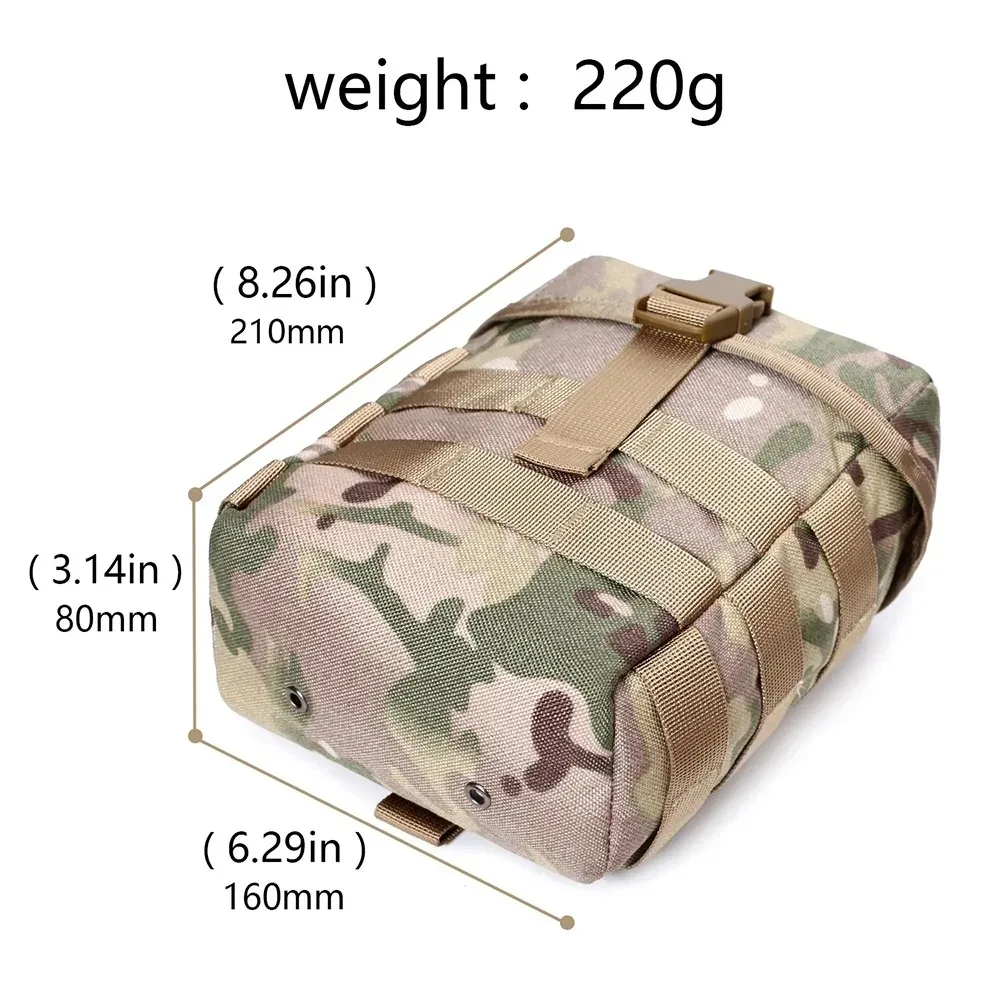 Taktyczna torba na lunch Molle Saszetka na pasek Airsoft Hunting Combat Admin Lunch Box Multicam Pouch