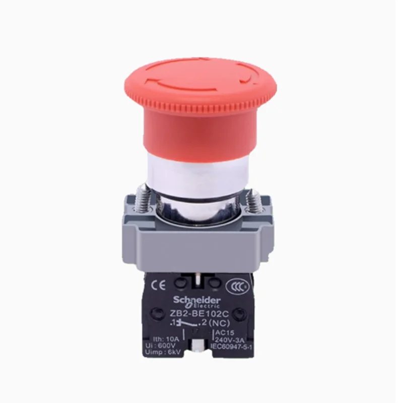 XB2BS542C Schneider emergency stop switch button mushroom head red emergency stop ZB2-BE102C