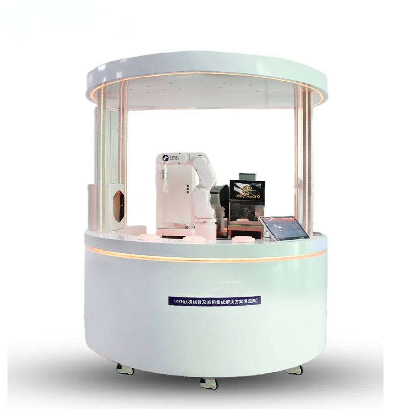 Self-service coffee machine kiosk 6-axis robot barista