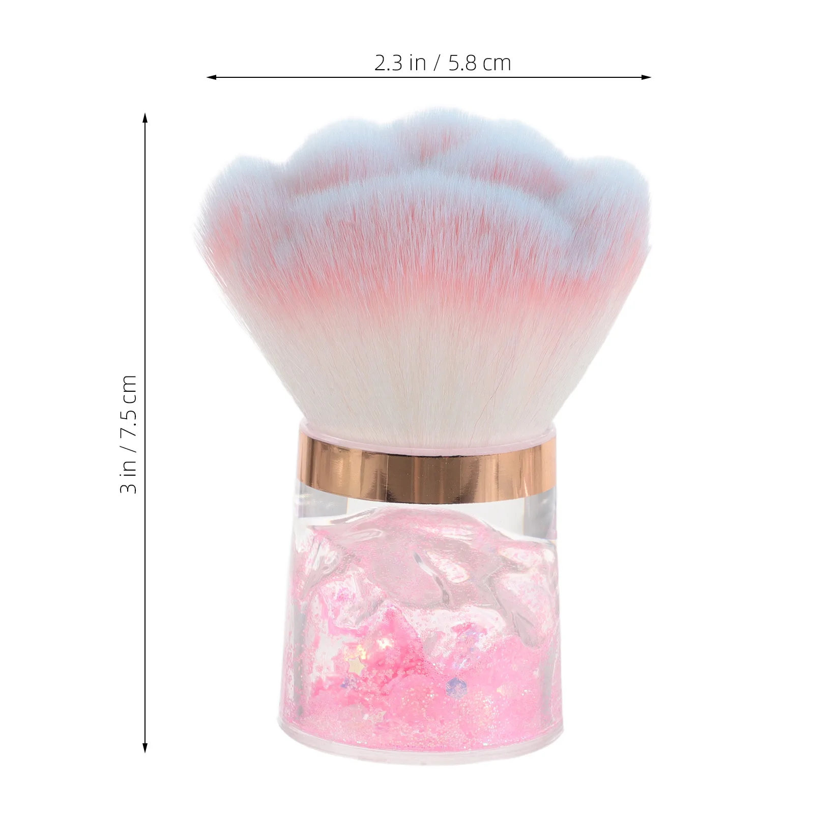 Brosse à poudre libre pour le visage et les ongles, brosse de manucure en forme de fleur, outil de maquillage réutilisable pour Blush, fond de teint en poudre