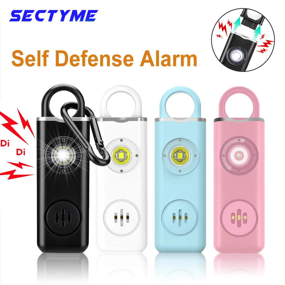 Sectyme 130dB Self Defense Alarm Carrying Scream Loud Panic Alarm Anti-wolf Alert for Girl Child Women Emergency Alarm