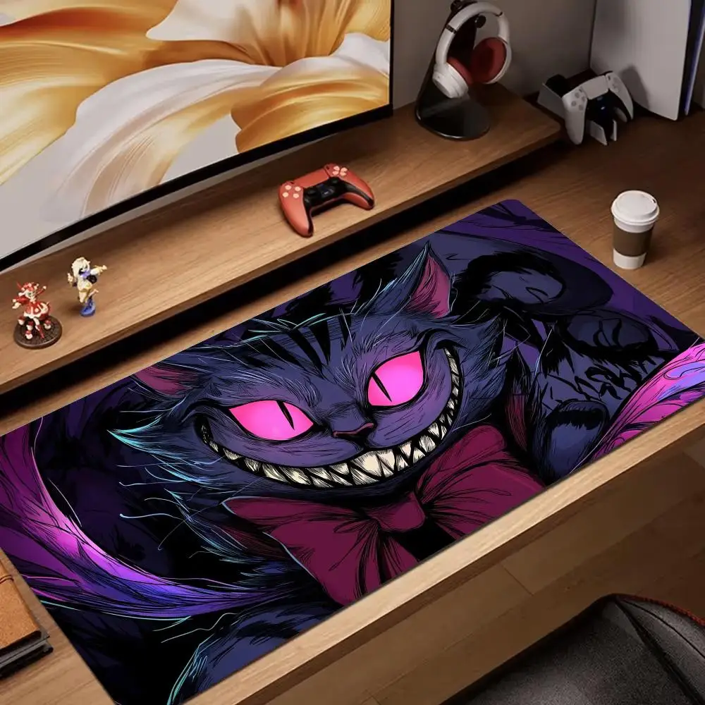 

Terrifying cat design anime Mouse Pad rubber anti-slip Desk Mat gamer pc accessories Gaming mat keypad expansion mousepad