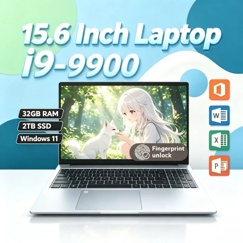 Robust 15.6 Laptop Intel Core I9 9900 Gaming PC Beaming Ultra Slight Grand Corporate Lesson Gadget 1920*1080 HD