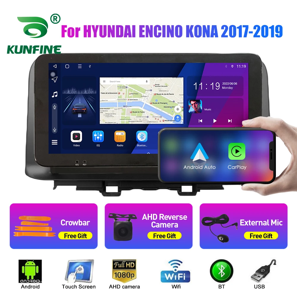 

10,33-дюймовый автомобильный радиоприемник для HYUNDAI ENCINO KONA 2017-2019 2Din Android Автомобильная стерео DVD GPS-навигация Плеер QLED Экран Carplay