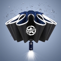 Fully Automatic UV Umbrella With LED Flashlight Reflective Stripe Reverse Umbrellafor Dodge Ram 1500 2500 3500 accessories