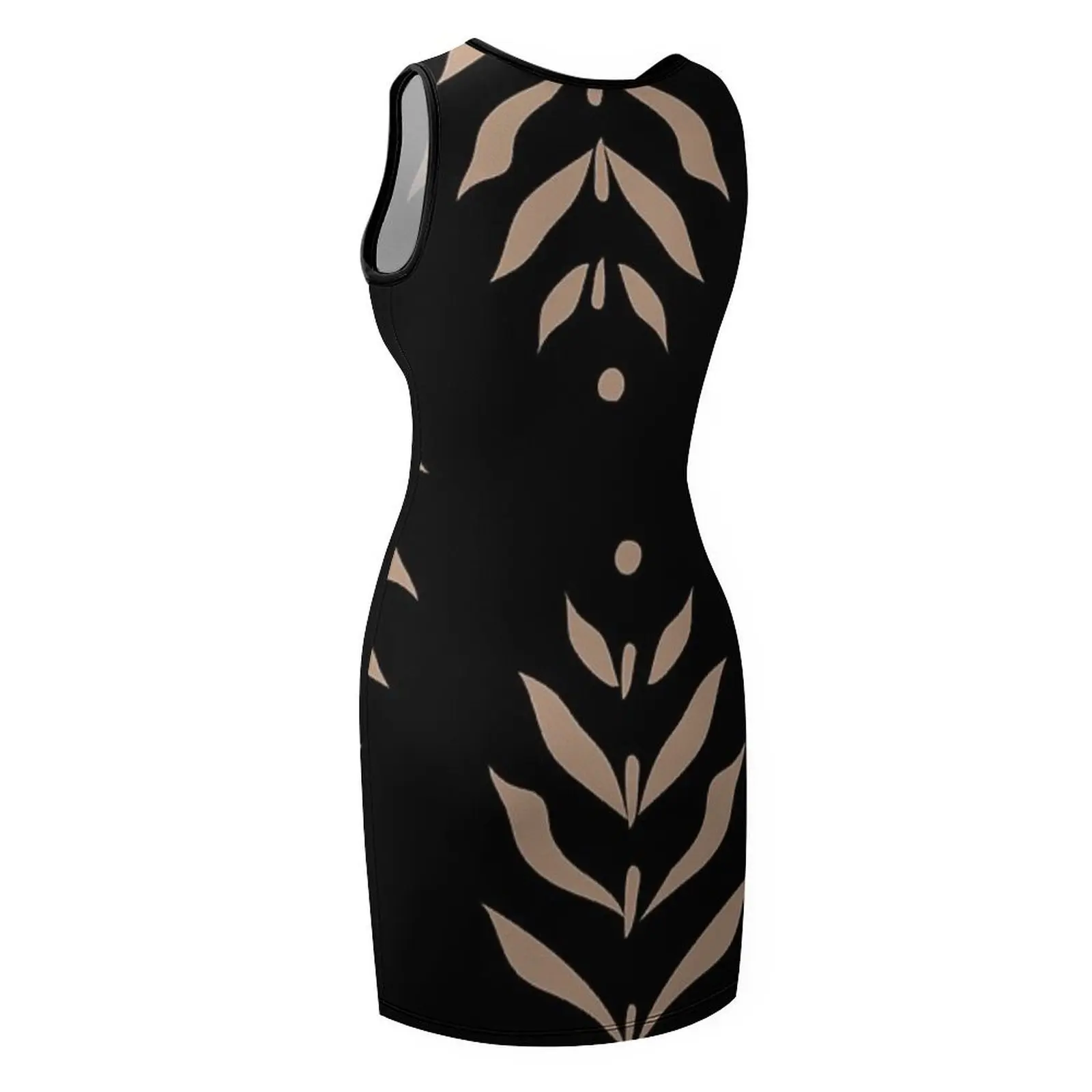 Minimal Boho Leaf Motif – Earthy Nature-Inspired Pattern Sleeveless Sundress sexy dress ceremony dresses dress for women 2025