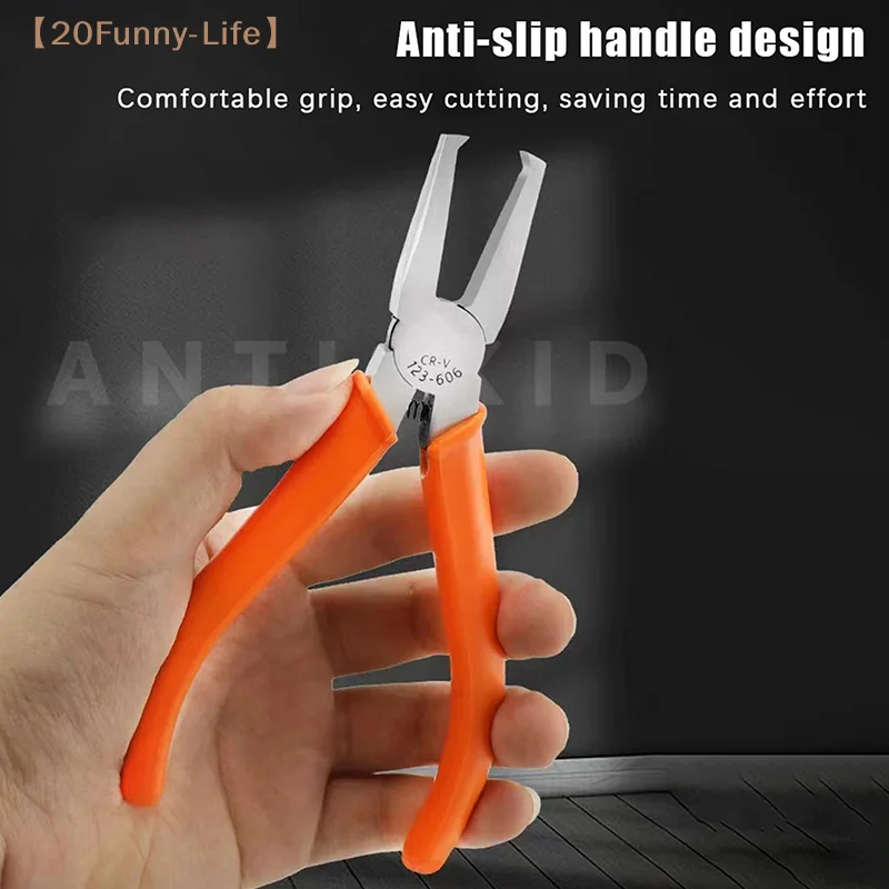 Plastic Cutting Pliers 90 Degree Double-Edged 4/6/8mm Flush Jaw CR-V Tip Cutter Cutting Electrician Hand Tools For Sprue Burrs