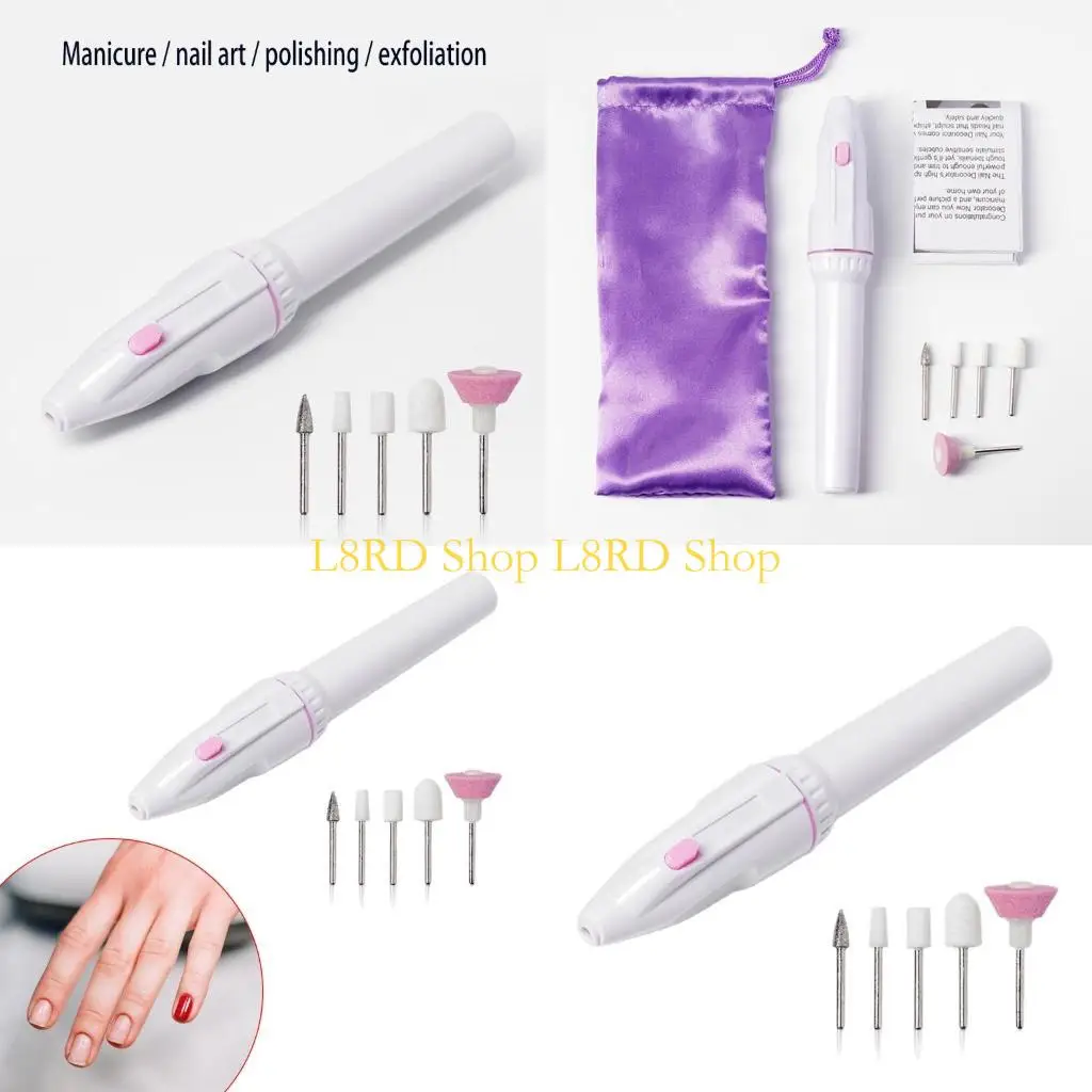 L8rd elektrische nagelbestanden Stel professionele elektrische nageloefening in manicure en pedicure set mini draagbare