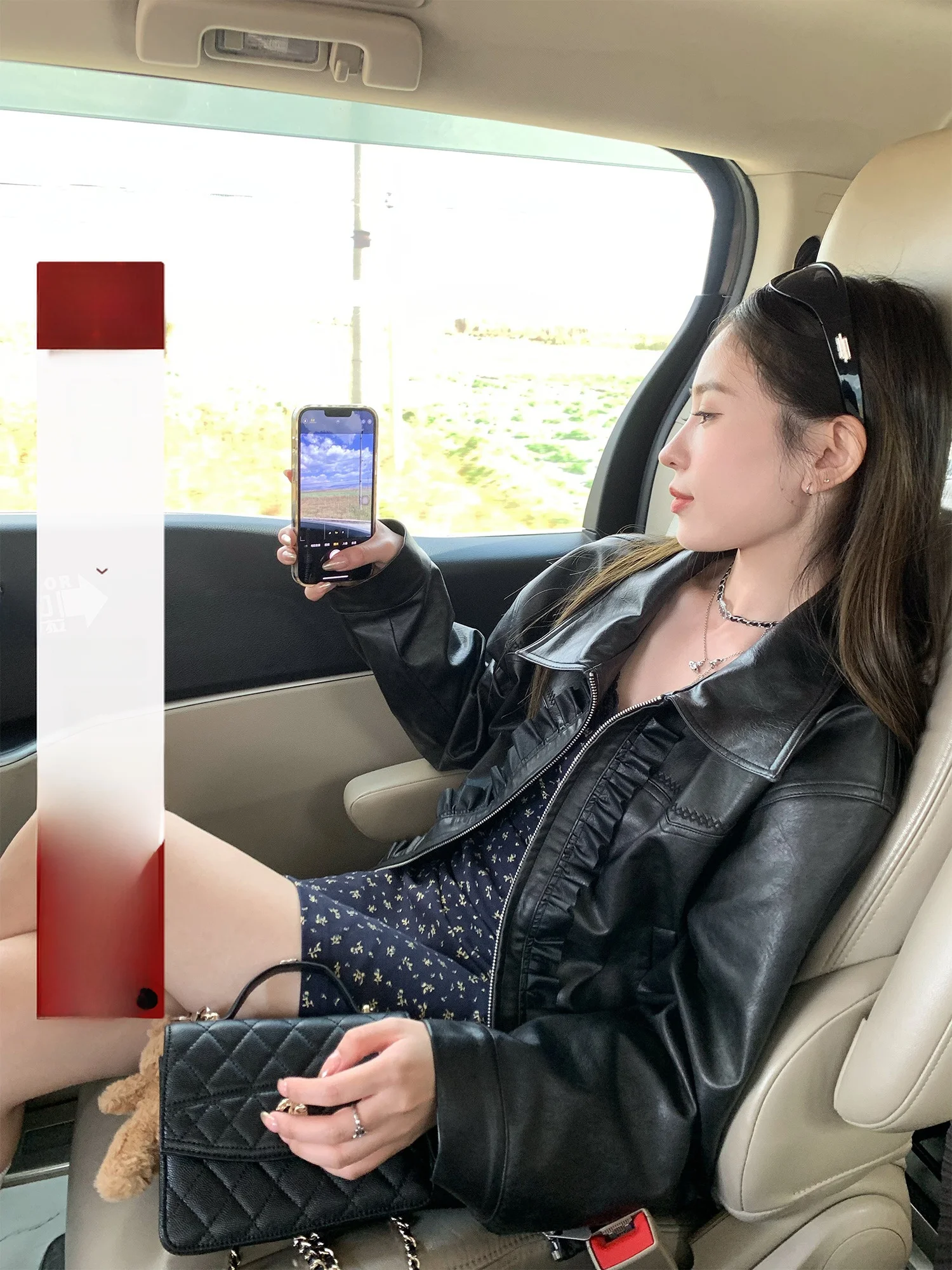 

Hhi Manchester Ci Vintage Bla Leather Jaet Women's Casual PU Leather Coat Spring Autumn Versatile Comfortable Outerwear