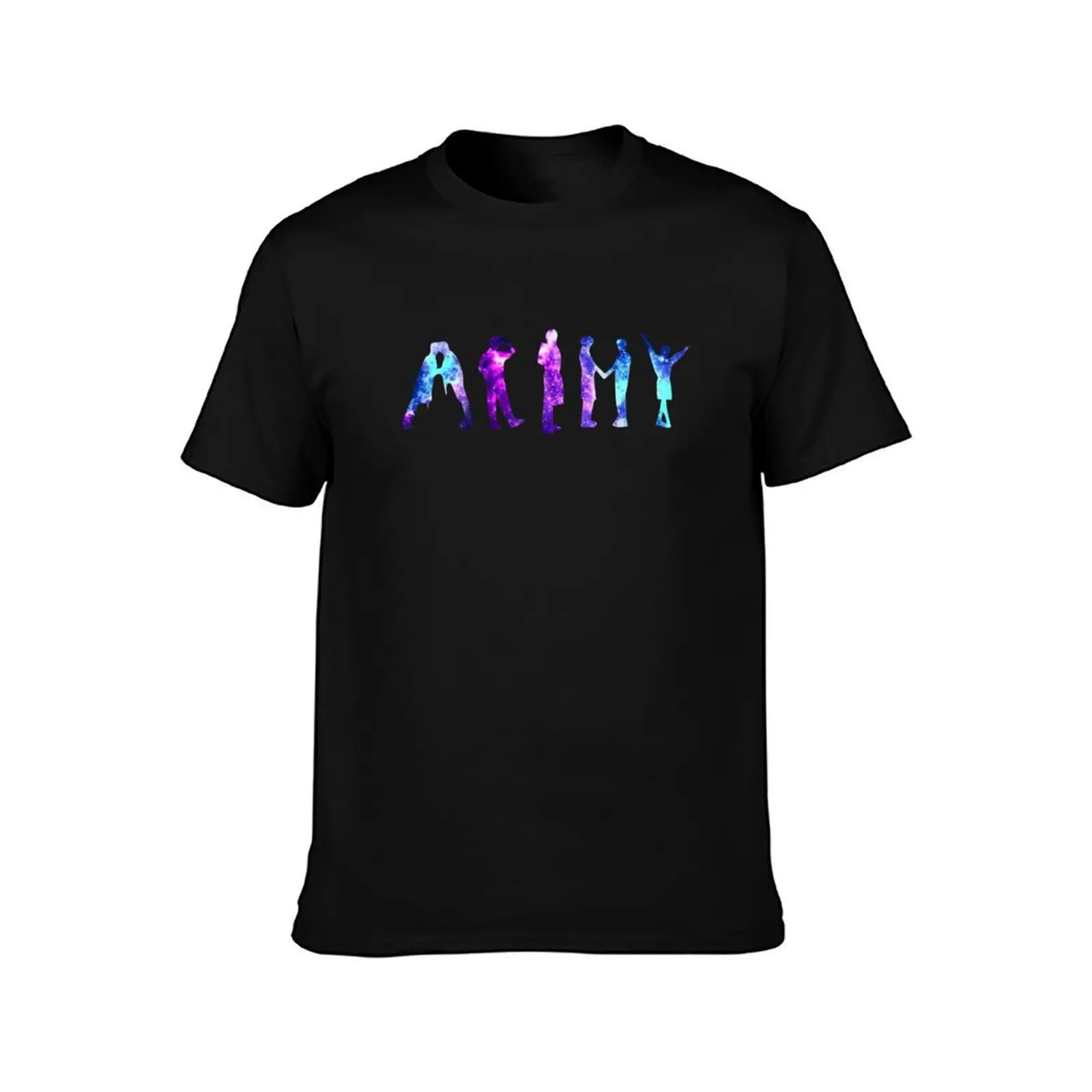 Butter ARMY Galaxy sign silhouette, Butter Galaxy illustration Sticker T-Shirt Plus Size Lightweight Top T-Shirt
